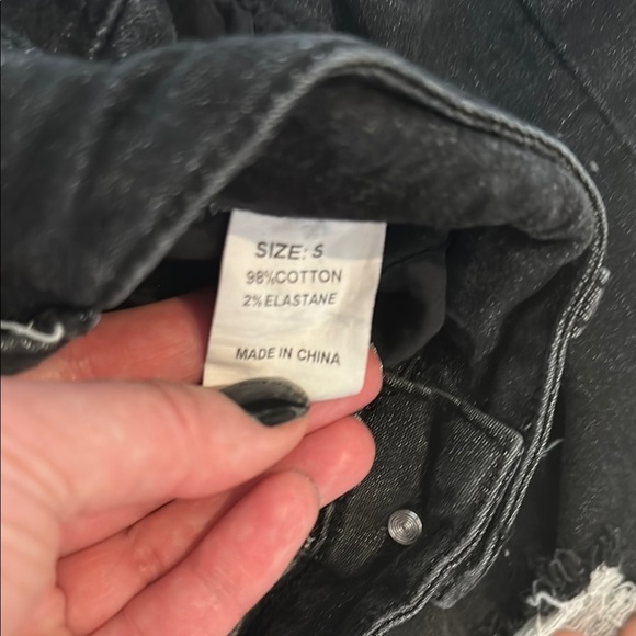 Distressed Black Jeans for Women - Picture 2 of 4